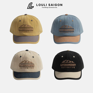 Mũ lưỡi trai vành ngắn nam nữ LOULI SAIGON thêu CATCHSOMEBODY, nón lưỡi trai nam nữ phong cách retro M80