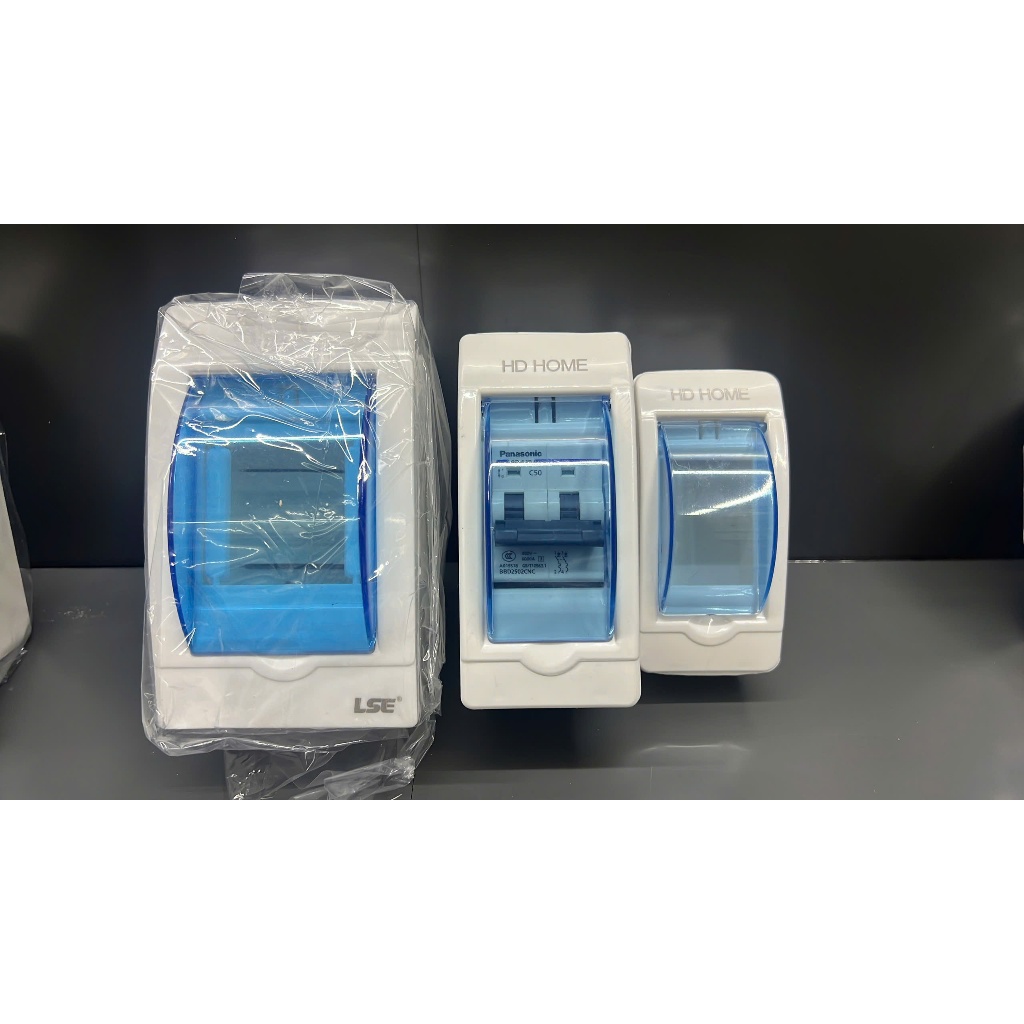 Hộp đựng atomat CB cóc, CB tép đôi 2P MCB 2P chống giật 2P, CB 3P có nắp đậy an toàn