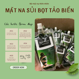 Mặt Nạ Sủi Bọt Tảo Biển, Làm Sạch Sâu & Dưỡng Ẩm Cho Da - Bột mặt nạ thiên nhiên