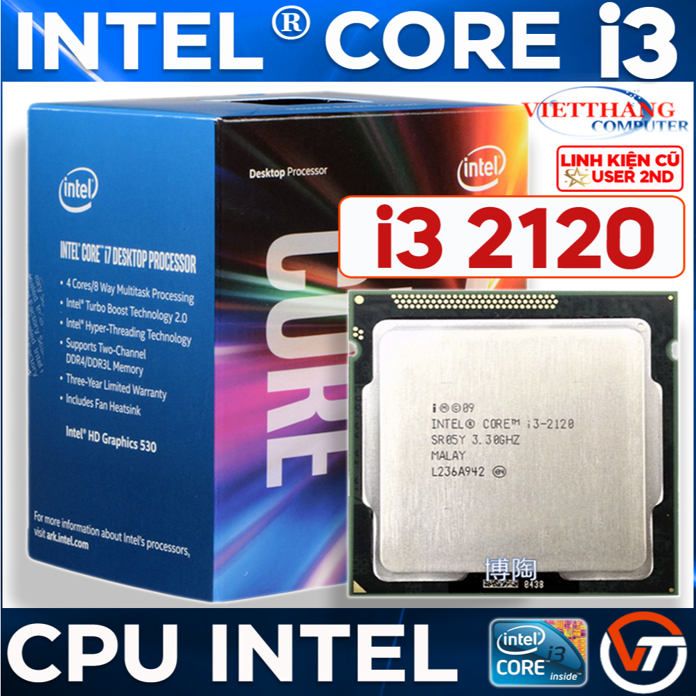 CPU - Bộ Vi Xử Lý i3 2120 cho H61, B75 Socket 1155 ( 2nd )