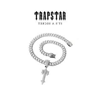 Dây Chuyền Grillz mặt Trapstar mạ bạc đính đá Cuban phong cách Drip cực chất 