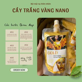  Mặt nạ cấy trắng Vàng Nano Sủi bọt vàng vàng nano đắp mặt dưỡng da - Bột mặt nạ thiên nhiên 
