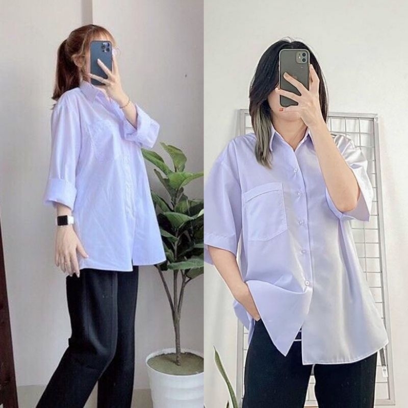Áo trắng nam nữ đi học giá rẻ ngắn tay và dài tay