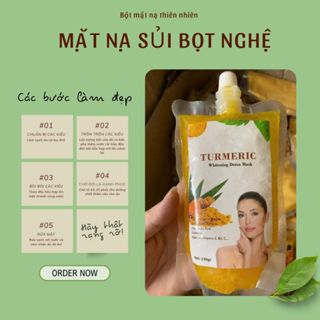 Mặt Nạ Sủi Bọt Nghệ - Làm đẹp, dưỡng da Từ Thiên Nhiên - Bột mặt nạ thiên nhiên