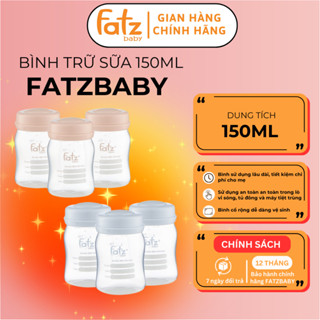 Bình trữ sữa FATZ BABY FB0120N 150ML có cổ rộng vật liệu PP an toàn  có nắp rời để gắn núm ty  