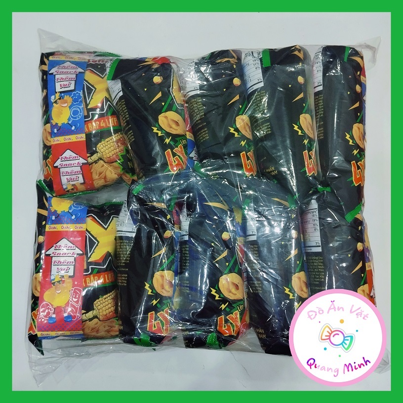 Bán sỉ Bim bim Oishi Snack 4X Bắp 4 lớp vị bắp nướng bơ gói lớn 32 g/ 10 gói giòn cay thơm ngon, đồ 