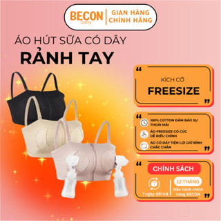 Áo hút sữa rảnh tay dùng cho mọi loại máy hút sữa, Áo hút sữa freesize chất liệu vải thun cotton co giãn 4 chiều BECON