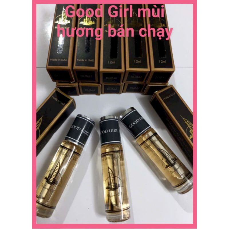 Tinh Dầu Nước Hoa Dubai Chính Hãng, Tinh Dầu Dubai Dạng Lăn 12ml Golden Dust Good Girl Ngọt Ngào Ấm 