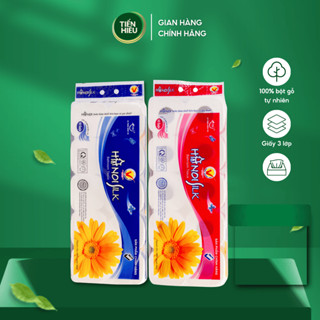 1 Bịch Giấy Vệ Sinh Hà Nội Silk Đỏ 3 Lớp Có Lõi Bột Giấy Mềm Mịn An Toàn