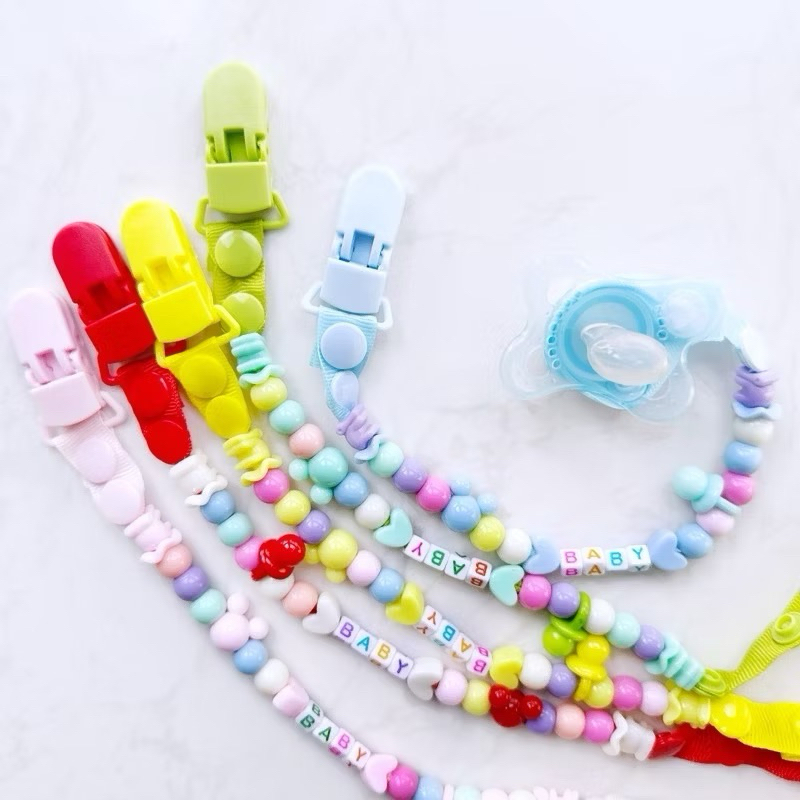 Dây đeo ti giả, treo gặm nướu chống rơi cho bé