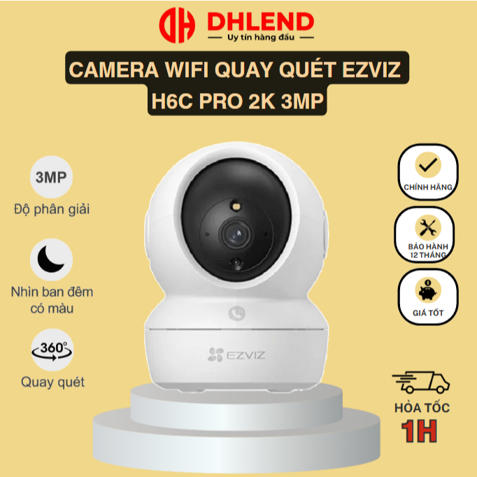 Camera WiFi quay quét EZVIZ H6c Pro 2K 3MP