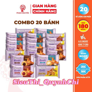  Combo 20 Bánh Sừng Bò Bauli Moonfils 45g | Bánh ăn sáng  Đồ ăn vặt 