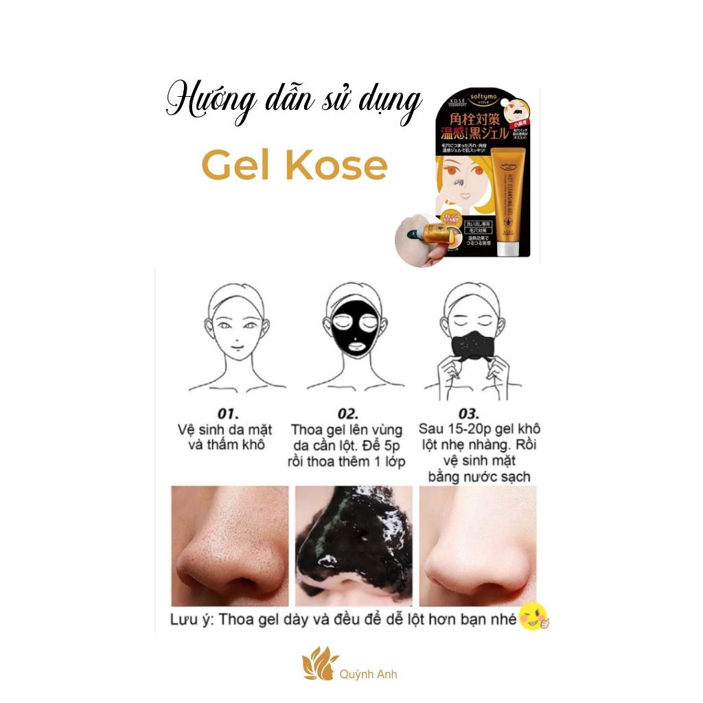 Kose Softymo Hot Cleansing Gel Nhật Bản giúp làm sạch mụn đầu đen mụn cám trên da mặt