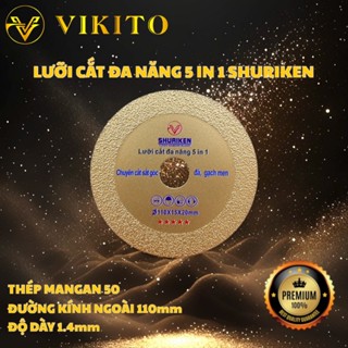 Lưỡi cắt đa năng 5 in 1 SHURIKEN, lưỡi cắt kim cương đa năng 110mm chuyên cắt sắt góc, đá, gạch men