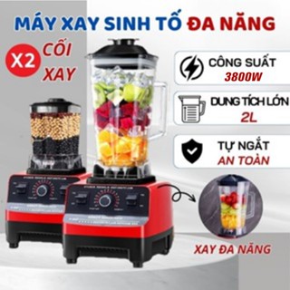  Máy Xay Sinh Tố Đa Năng KAW SILVER CREST SC-1589 Máy Xay Công Nghiệp 2 Cối Xay Công Suất 3800W 