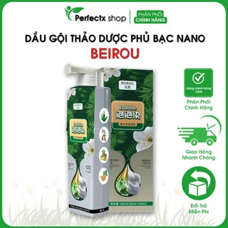 Dầu gội thảo dược phủ bạc nano BEIROU 200ml - Dầu gội phủ bạc, phủ đen mái tóc, thành phần tự nhiên không hư tổn bền màu