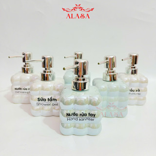  Bình sứ đựng dầu gội lọ chiết nước rửa tay chai chiết sữa tắm gốm sứ Bát Tràng dùng cho khách sạn TT11 280ml 