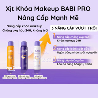 [New] Chai Xịt Khóa Lớp Trang Điểm BABI Dưỡng Ẩm Kiềm Dầu Chống Thấm Nước 100ml Xịt Khoáng Khóa Makeup Vitamin C