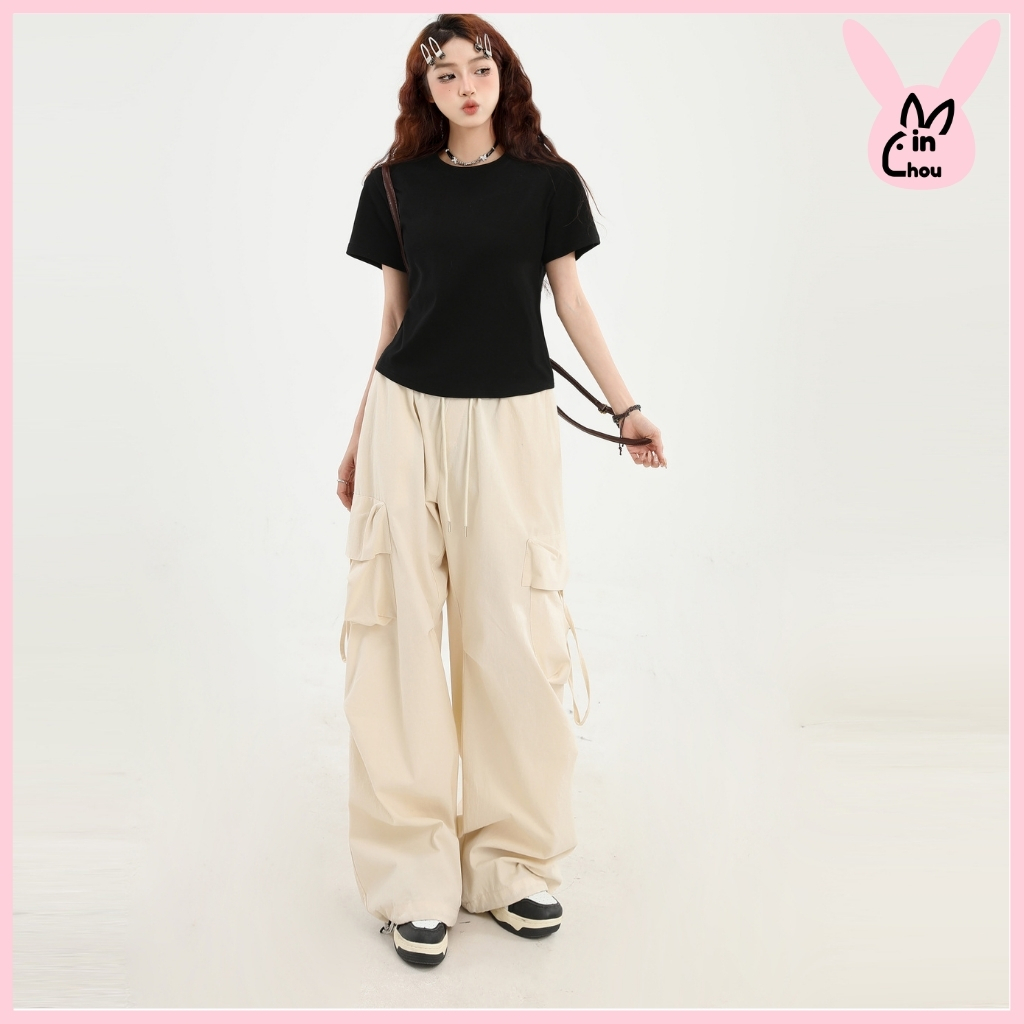 Áo babytee nữ suông nhiều màu MINCHOU chất vải cotton dày dặn mềm mại thiết kế basic dễ mặc | BigBuy360 - bigbuy360.vn