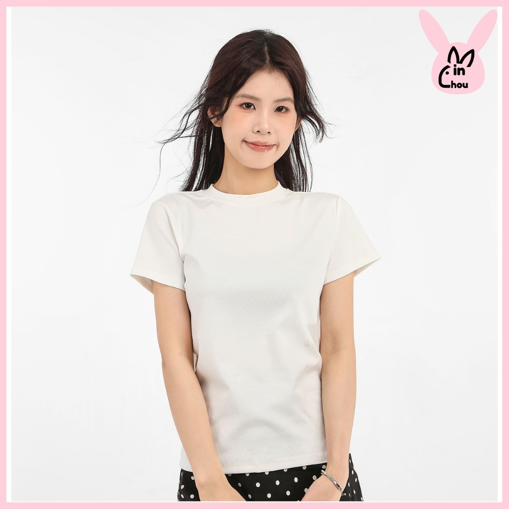 Áo babytee nữ suông nhiều màu MINCHOU chất vải cotton dày dặn mềm mại thiết kế basic dễ mặc | BigBuy360 - bigbuy360.vn
