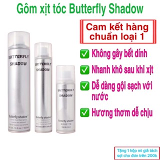   hàng chuẩn loại 1  Gôm xịt tóc BUTTERFLY Shadow chính hãng keo xịt tóc giữ nếp tạo kiểu nam nữ 