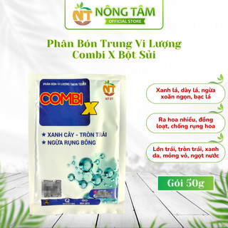  Phân bón trung vi lượng Combi X NT-07 cung cấp trung vi lượng thiết yếu cho cây gói 50g 