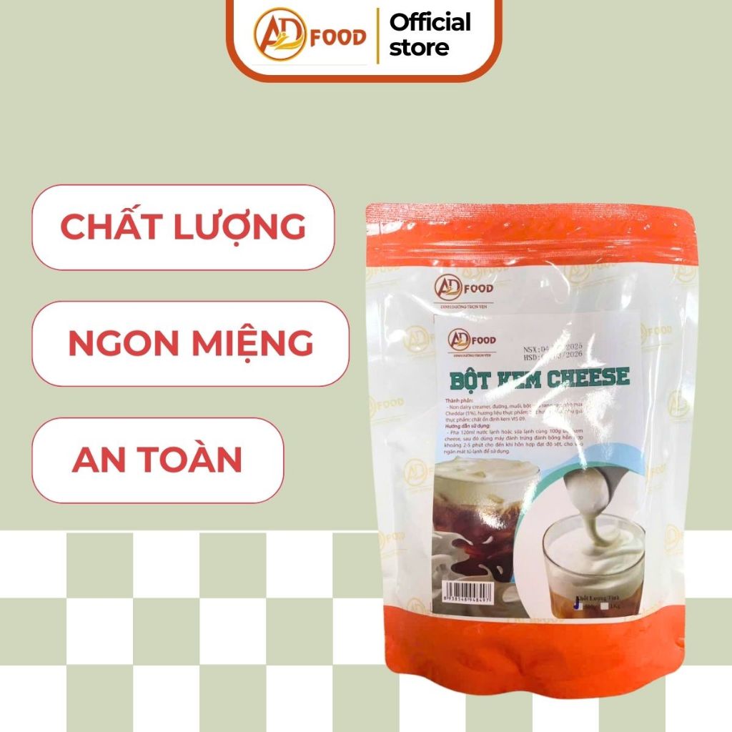 bột kem cheese gói 1kg thơm ngon