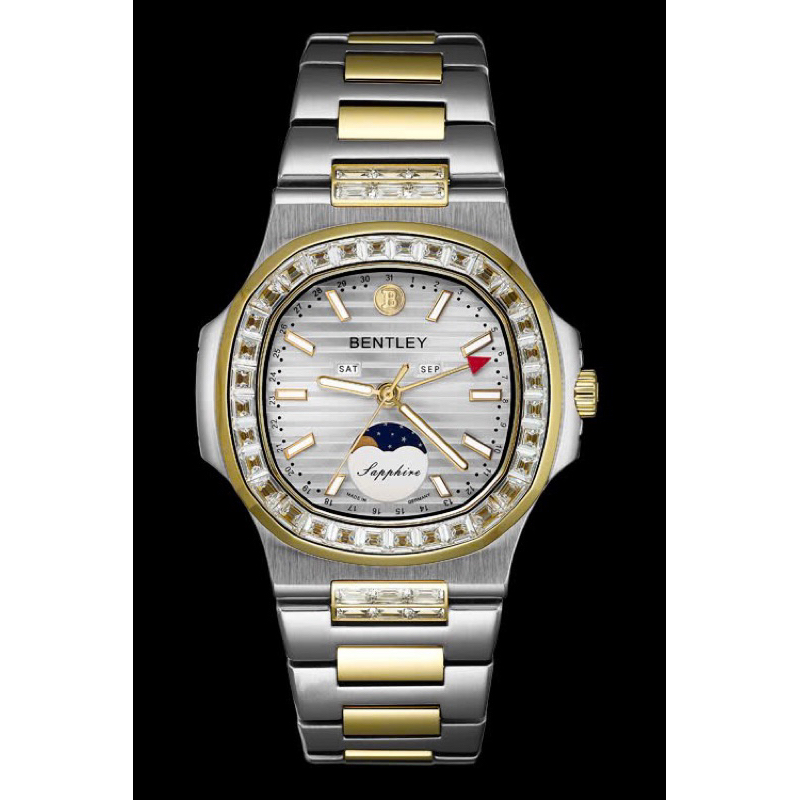 [Chính Hãng 100%] Đồng Hồ Nam Bentley BL2340 (2340) Máy Quartz (Pin) Kính Sapphiare Mặt Vuông Siz 40