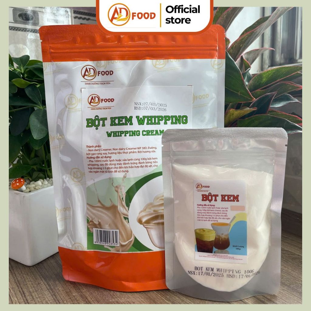 Bột whipping 100gr bột kem whipping cream