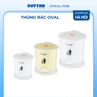 Thùng rác Oval size nhí, nhỏ, trung, lớn DUY TÂN nhựa PP, có xô rác bên trong, chân đạp ngoài thùng tiện lợi gian bếp