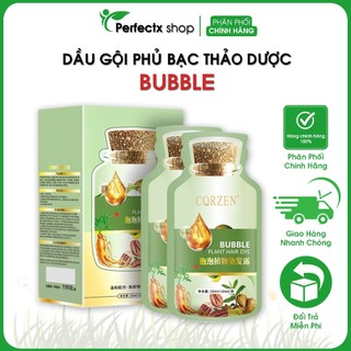   Hộp 10 Gói  BUBBLE Dầu Gội Phủ Bạc Thảo Dược Dầu Gội Phủ Bạc Tóc Phủ Đen Mái Tóc Ngay Tại Nhà 