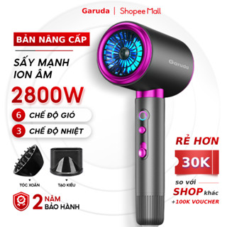 Máy sấy tóc chính hãng garuda cao cấp, công suất 2800w có ion âm 2 cấp độ gió 3 cấp độ nhiệt, nhựa pp chống cháy