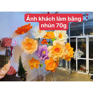 Giấy nhún làm hoa