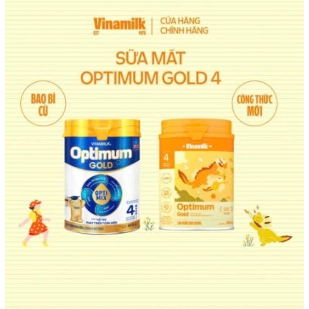 (MẪU MỚI)Sữa bột vinamilk optimum gold step 4 850g