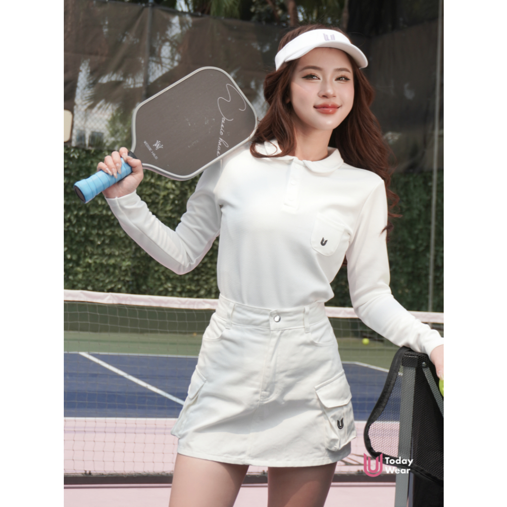 Áo thun thể thao nữ dài tay và ngắn tay Ferry Long Top cổ polo chơi tennis pickleball golf thoáng mát Today U Wear | BigBuy360 - bigbuy360.vn