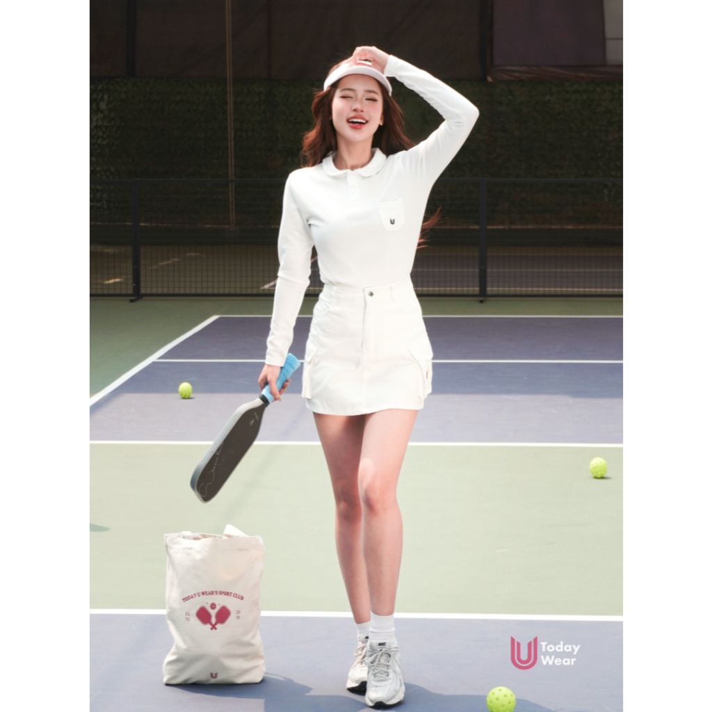 Áo thun thể thao nữ dài tay và ngắn tay Ferry Long Top cổ polo chơi tennis pickleball golf thoáng mát Today U Wear | BigBuy360 - bigbuy360.vn