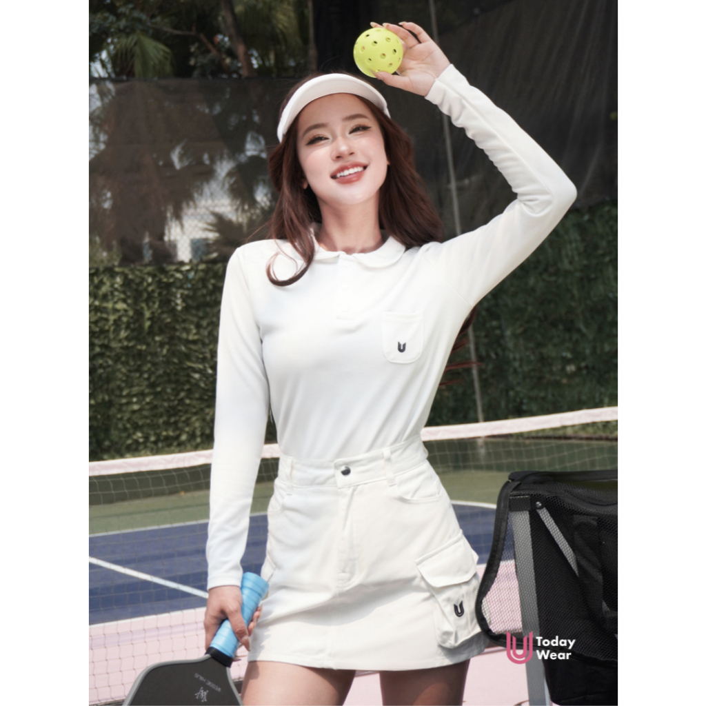 Áo thun thể thao nữ dài tay và ngắn tay Ferry Long Top cổ polo chơi tennis pickleball golf thoáng mát Today U Wear | BigBuy360 - bigbuy360.vn