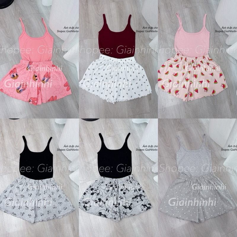 Sét đồ ngủ hai dây họa tiết sexxy co giãn, Bộ ngủ 2 dây mát lạnh BN0082 - NhiNhi Shop | BigBuy360 - bigbuy360.vn