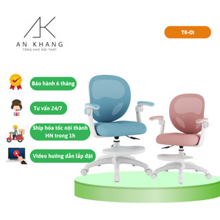 Ghế học sinh An Khang TE-01 Tựa lưng thoáng khí Điều chỉnh nâng hạ. Phù hợp cho các bé từ 3-15 tuổi.