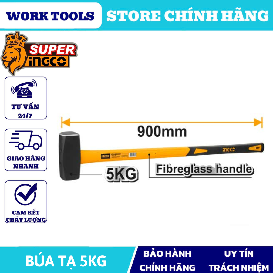 ĐỒ NGHỀ INGCO Búa tạ 5kg HSTH03598 (Cam kết Chính Hãng 100%)