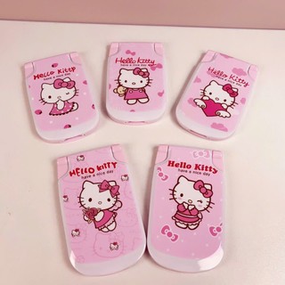 Gương lược gấp gọn Hello Kitty màu hồng đáng yêu cho bé