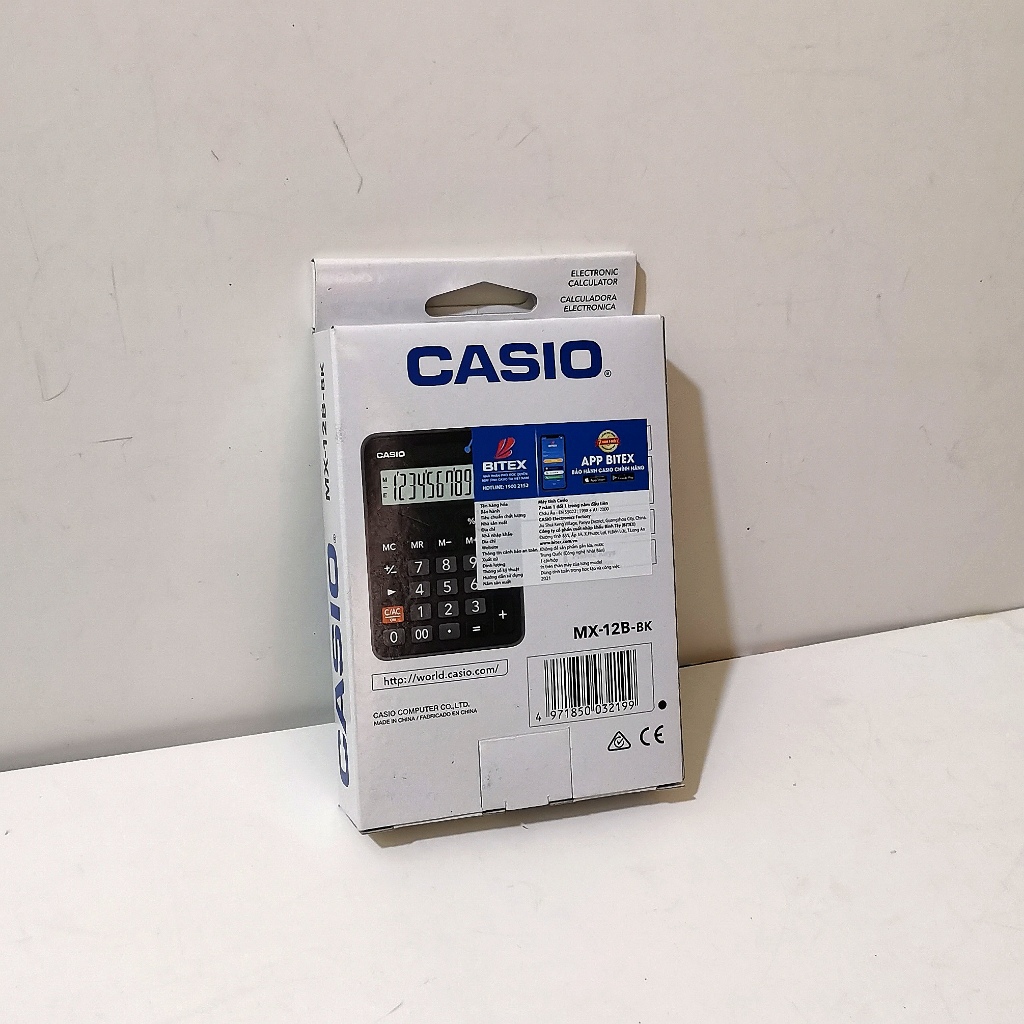 Máy tính Casio MX-12B màu đen