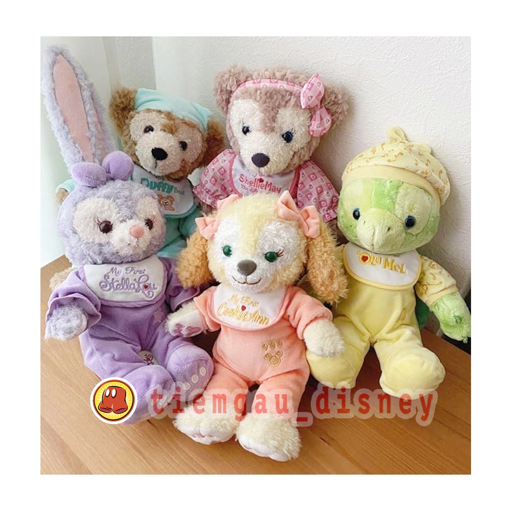 [Size 35cm] Gấu bông Duffy đồ ngủ Pajamas màu xanh Aqua dễ thương cho bé ôm mỗi tối - Chính hãng Dis