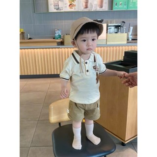  Sét quần áo Thun Cộc Tay + Quần Short Thời Trang  Bé Trai họa tiết Gấu-Nemo--MÃ POLO GẤU BE 