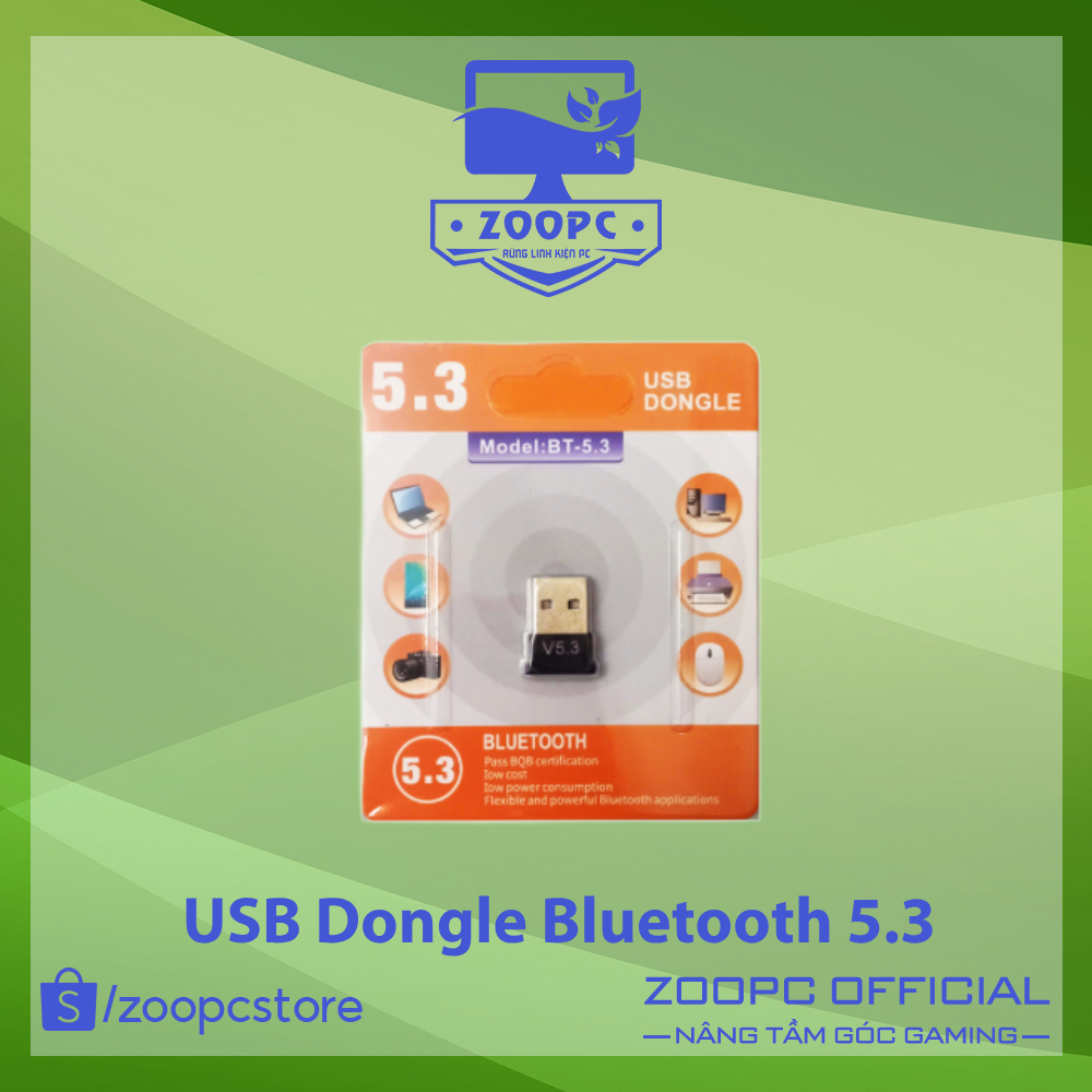 [SẴN GIAO NGAY] Bộ thu Bluetooth 5.1, 5.3, 5.4 Dongle Bộ thu BT PC, Laptop | ZOOPC STORE