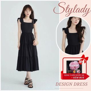 Đầm hai dây cánh tiên StyLady, Đầm xòe, Đầm nữ, Đầm dạo phố, Đầm thiết kế