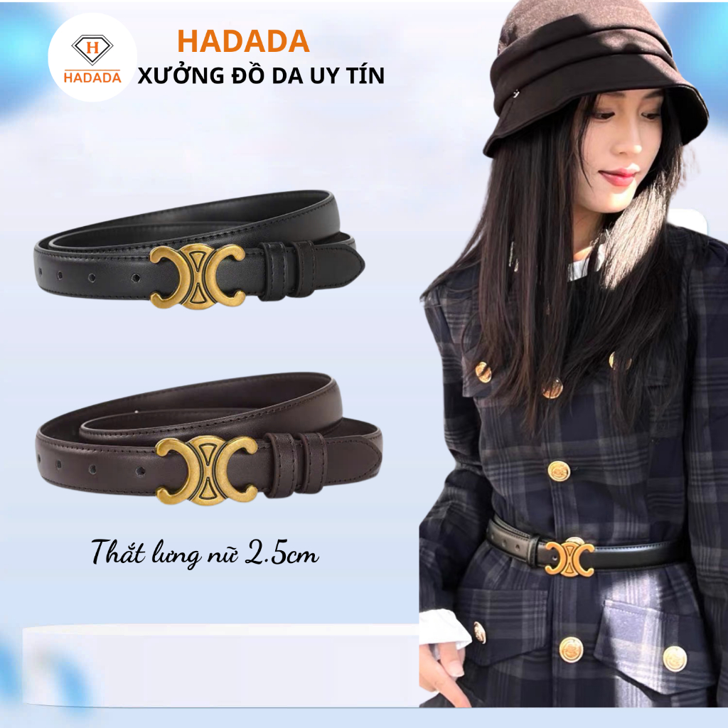 Thắt lưng, đai váy da PU cỡ 2.5cm phong cách trẻ trung thời trang, kiểu dáng phổ thông phối quần jean DV460