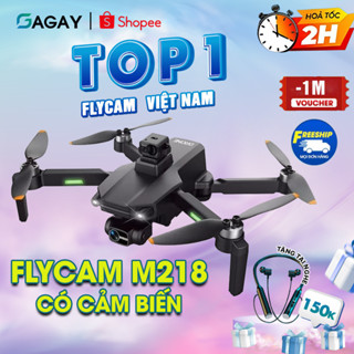 Flycam M218, Flycam mini Có Cảm Biến Tránh Va Chạm, camera 4K, gimbal chống rung 3 trục