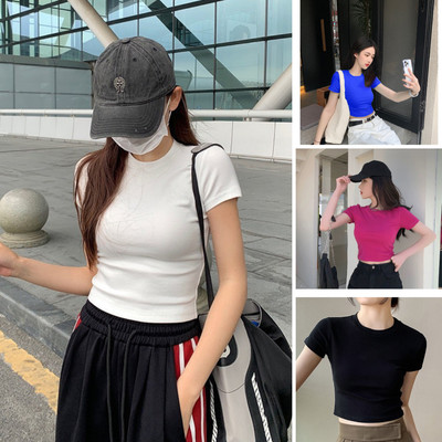 Áo croptop nữ chất liệu vải borip ngắn trơn Loza PH403307