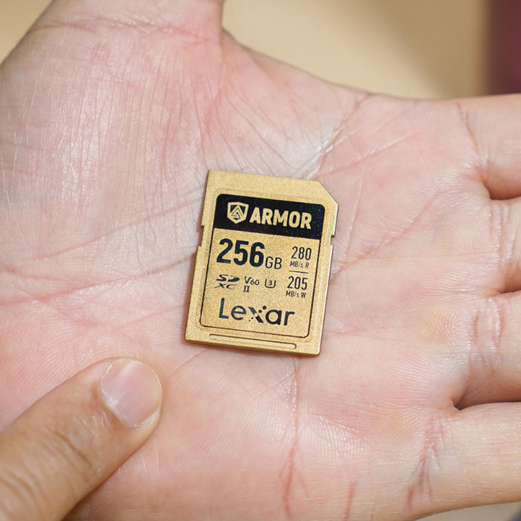 Thẻ nhớ Lexar ARMOR GOLD SDXC UHS-II thép không gỉ, chống nước, chống sốc, siêu bền | BigBuy360 - bigbuy360.vn